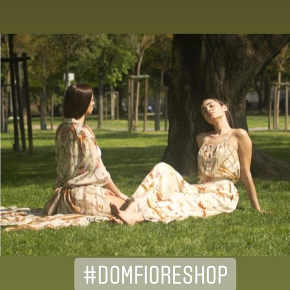 CREAM ROBE/KAFTAN/KIMONO WITH FLORAL PRINT - Picture 10 of 10